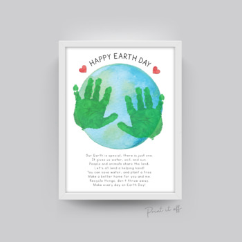 Preview of Earth Day Poem Handprint / World Planet / Parent Gift Activity Art Craft 0457