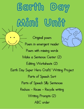 Preview of Earth Day Poem Pack/Mini Unit