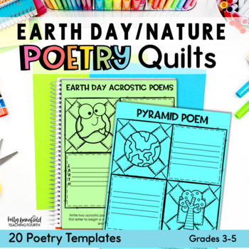 Preview of Earth Day Poem Writing Templates and Activities Acrostic Haiku Cinquain Poetry