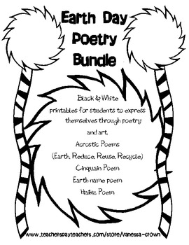 Preview of Earth Day Poems for Earth Day and Poetry Month!