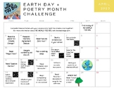 Earth Day/Poetry Month Activity Calendar based on NO WORLD