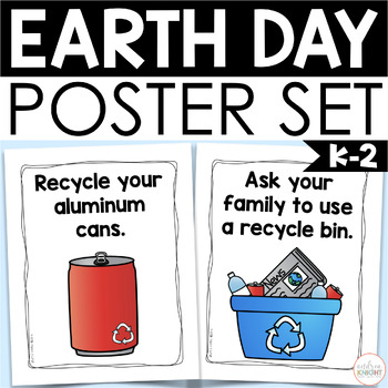 Preview of Earth Day Posters - Environmental Posters for K-2 Classrooms and Schools