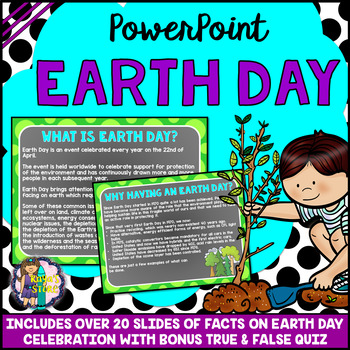 Preview of Earth Day PowerPoint (Earth Day Key Facts with Quiz Included)