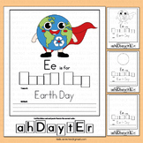 Earth Day Pre k Writing Activities Letter E Worksheets Kin