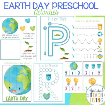 earth day preschool worksheets and activities pack tpt