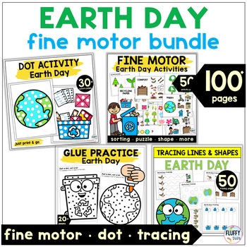 Preview of Earth Day Preschool Fine Motor Activities BUNDLE for Spring