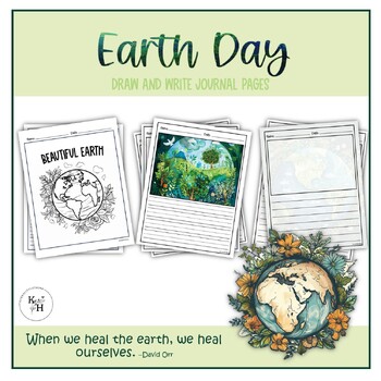 Preview of Earth Day Primary Journal Writing pages | Blank Draw and Write Pages