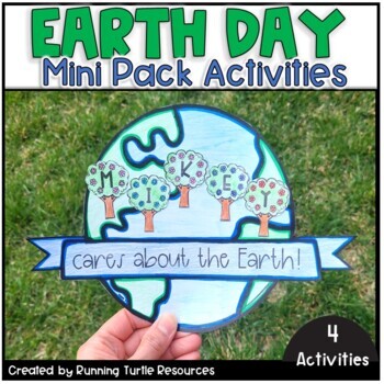 Earth Day Primary Mini Pack l Editable Name Craft by Running Turtle ...