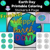Earth Day Printable Coloring Stickers FREE