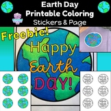 Earth Day Printable Coloring Stickers FREE