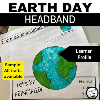 Preview of Earth Day Printable Headband Activity Learner Profile Reflective