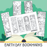 Earth Day Printable Holiday Bookmarks to Color