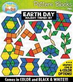 Earth Day Puzzle Pattern Blocks Clipart {Zip-A-Dee-Doo-Dah