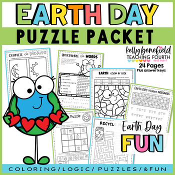 Preview of Earth Day Puzzles Mazes and April Morning Work & Brain Break Activities