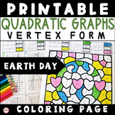 Earth Day Quadratic Graphs From Vertex Form Color-By-Numbe