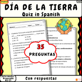 Earth Day Quiz in Spanish Día de La Tierra Ciencias Secund