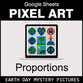 Earth Day - Ratios & Proportions - Google Sheets Pixel Art