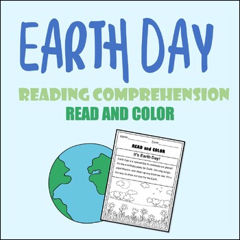 Preview of Earth Day Read and Color Reading Comprehension Worksheets