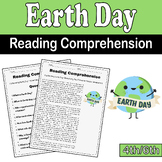 Earth Day Reading Comprehension Activity: Passage & Questi