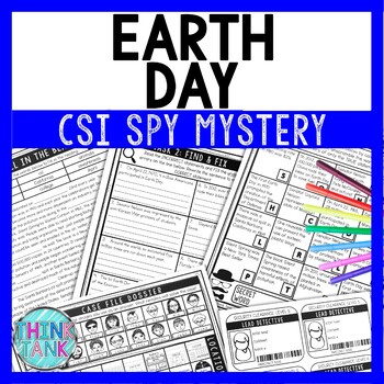 Preview of Earth Day Reading Comprehension CSI Spy Mystery - Close Reading