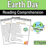 Earth Day Reading Comprehension CVC Stories & Questions fo