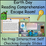 Earth Day Reading Comprehension Digital Escape Room Grades