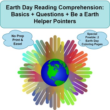 Preview of Earth Day Activities Reading Comprehension: No Prep Print & Easel with Freebies