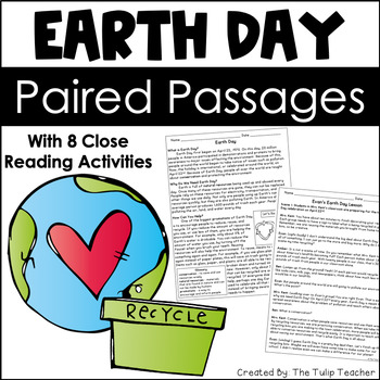 Preview of Earth Day Reading Comprehension Paired Passages Close Reading Activities