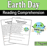 Earth Day Reading Comprehension Passage & Questions for K-2