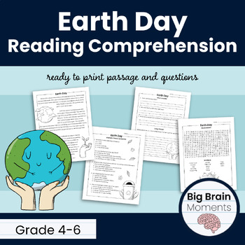Preview of Earth Day Reading Comprehension Passage and Activities