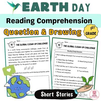 Preview of Earth Day Reading Comprehension Passages and Questions 1st Grade | Short Stories