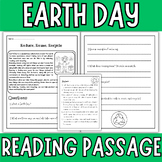Earth Day Reading Comprehension Passage and Questions - Re