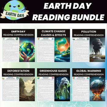 Preview of Earth Day Reading Comprehension Passages Bundle |  Earth Day Activities