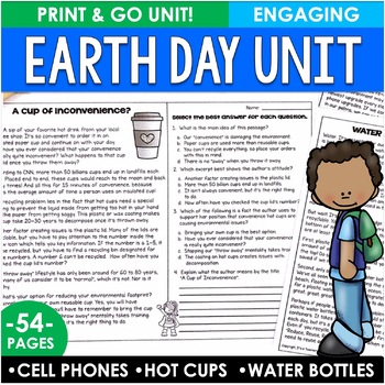 Preview of Earth Day Reading Comprehension Passages & Earth Day Writing Activities