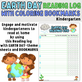 Earth Day Reading Log with Coloring Bookmarks Homework Rea
