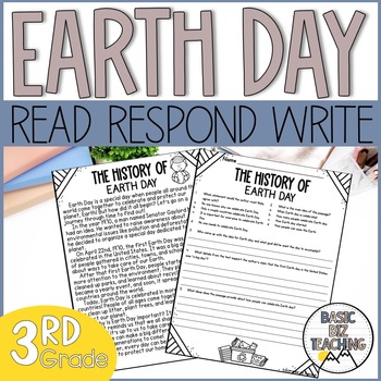 Preview of Earth Day Reading Comprehension Passages | Questions | Writing Activities