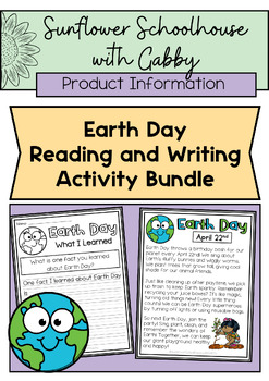 Preview of Earth Day Reading and Writing Activity Bundle