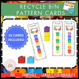 Earth Day Recycle Bin Pattern Cards for use with Snap Cubes