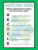Earth Day Recycle Poetry Summer Septets No Prep Print Digi
