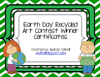 Preview of Earth Day Recycled Art Contest Certificates
