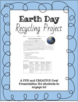 Preview of Earth Day Recycling Project