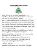 Earth Day Recycling Activity with Recycling Sort Center an
