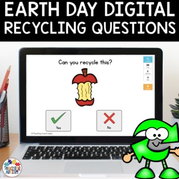 Preview of Earth Day Recycling Questions | Boom Cards Distance Learning
