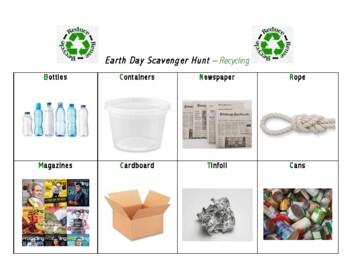Preview of Recycling Scavenger Hunt- Earth Day