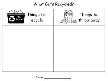 Preview of Earth Day - Recycling Sort