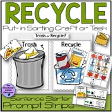 Earth Day Recycling Sort Put-in Activity or Craft for Spec