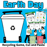 Earth Day Recycling Sorting Game, Cut and Paste Recycle So