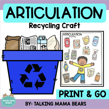 Preview of Earth Day Recycling Speech Therapy Articulation Craft