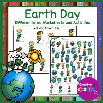 Preview of Occupational Therapy Earth Day Literacy Math & Writing Worksheets & Activities