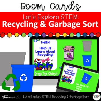 Preview of Earth Day Recycling and Garbage Sort Boom™ Digital Learning Task Cards